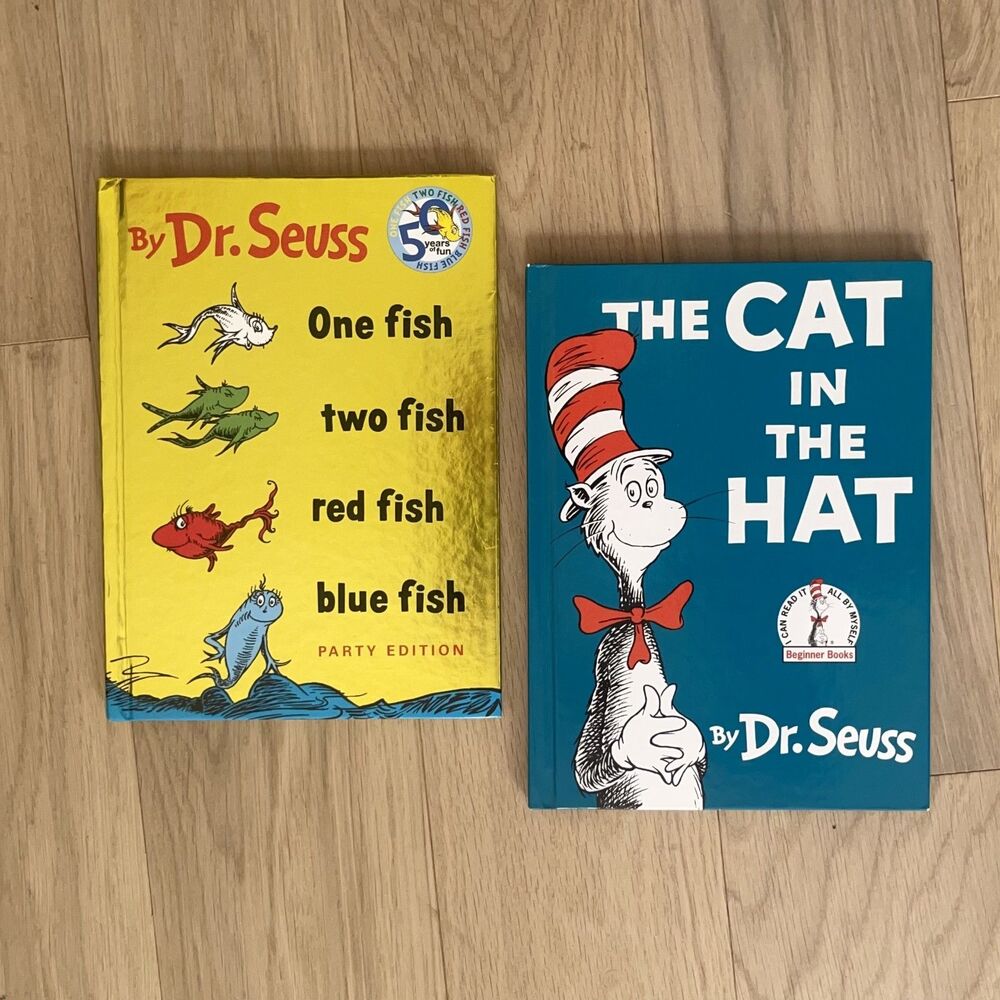 Dr. Seuss Books - Cat in the Hat / One Fish Two Fish (Party Edition)